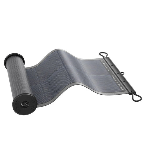 13W CIGS rollable solar charger gravel black with 10000mAh built-in battery
