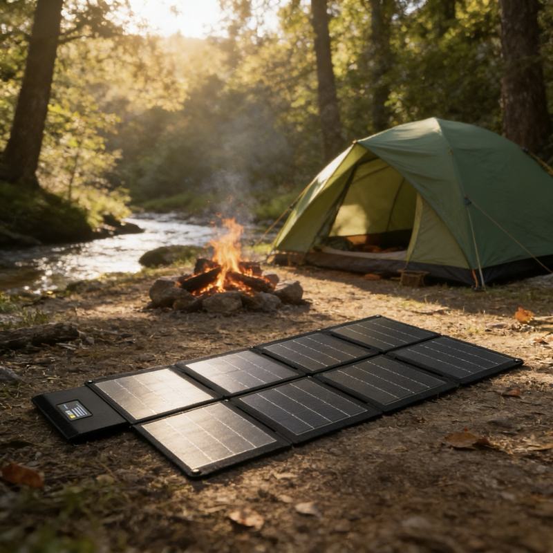 40W CIGS solar panel foldable design for camping and hiking
