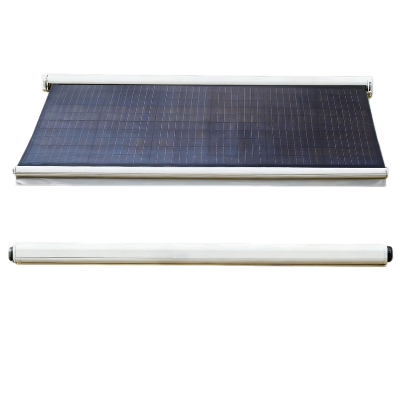 825W 48V CIGS flexible solar awning 3x2.5m retractable sunshade for large RVs