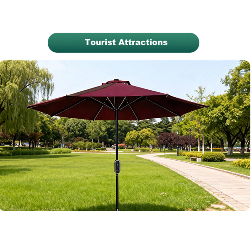 Waterproof solar umbrella with CIGS film for garden and beach
