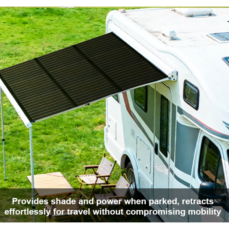 HitDesire 825W 48V flexible solar awning for motorhomes and structures
