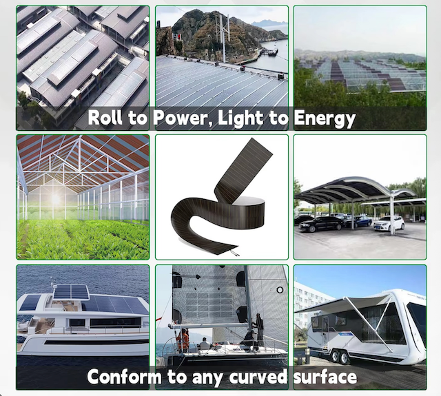 110W flexible solar panel ultra-thin rollable for boat and camping
