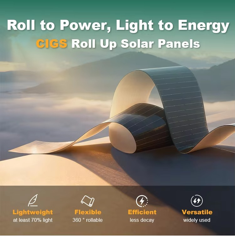 220W CIGS solar module 360 degree rollable for marine and off-grid use