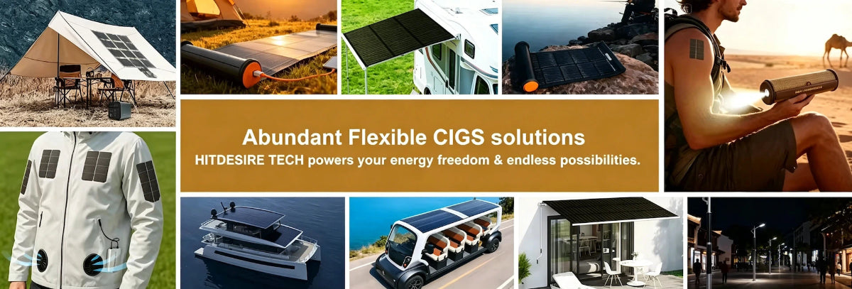 HitDesire Tech CIGS flexible solar panel solutions for RV marine and off-grid use

