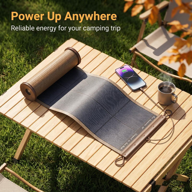 HitDesire CIGS solar power bank for camping hiking and disaster kits
